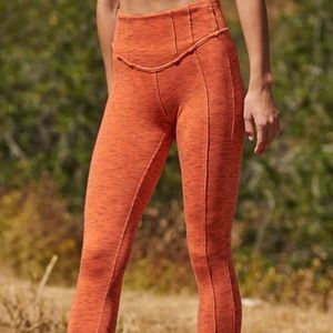 Free People FP Movement High-Rise Ankle Length Hybrid Leggings in Coral Haze